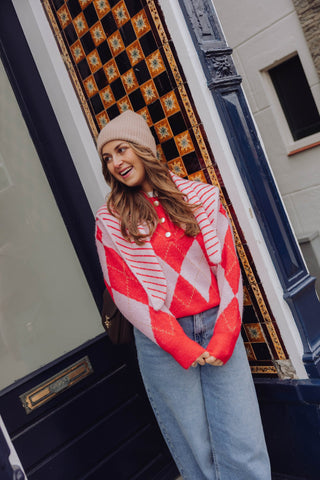 Striped Triangle Scarf - Fairy Tale