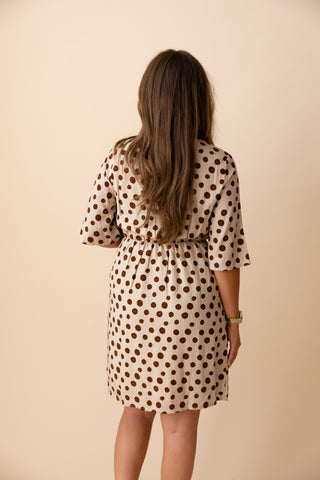 Iggy Dot Dress - Beige