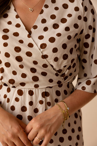 Iggy Dot Dress - Beige