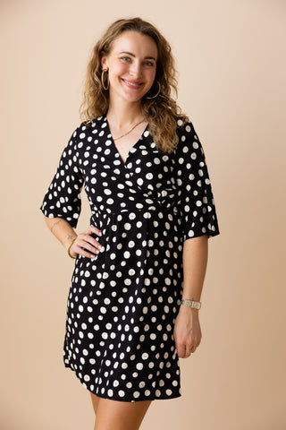 Iggy Dot Dress - Zwart