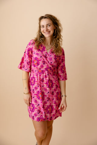 Iggy Flower Dress - Roze
