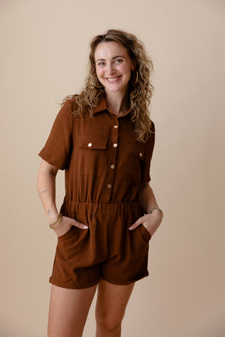 Cady Playsuit - Bruin