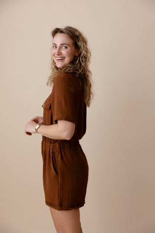 Cady Playsuit - Bruin