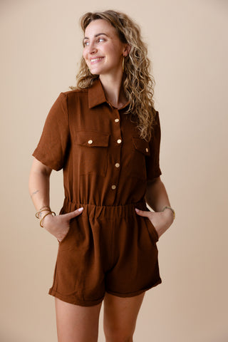 Cady Playsuit - Bruin