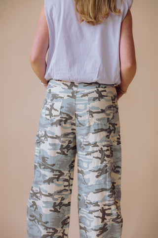 Helen Cargo Jeans - Blue Camouflage