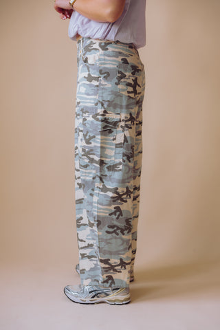 Helen Cargo Jeans - Blue Camouflage