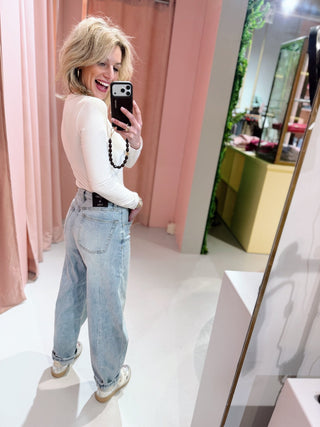 Summer Balloon Jeans - Washed Blue