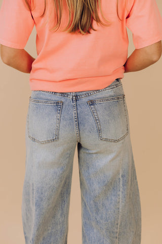 Summer Balloon Jeans - Washed Blue