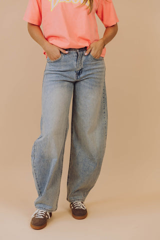 Summer Balloon Jeans - Washed Blue