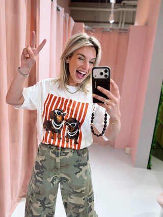 Sunny Dog Tee - Wit