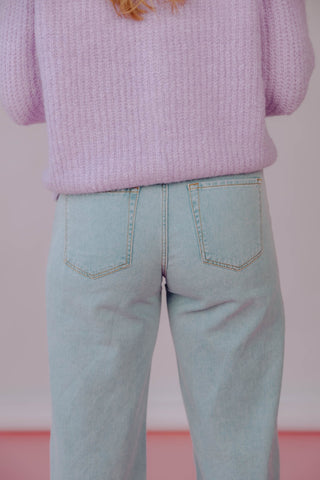 Sunny Stud Jeans - Light Blue Stone