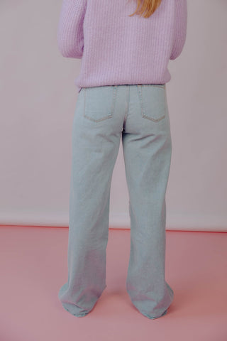 Sunny Stud Jeans - Light Blue Stone
