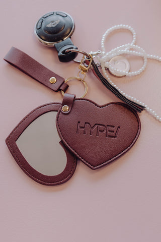 HYPE! Mirror Keychain - Bordeaux