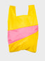The New Shopping Bag - TV Yellow & Fluo Pink Large
