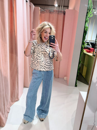 Tiger Denim Blouse - Incense