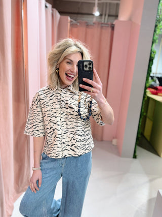 Tiger Denim Blouse - Incense