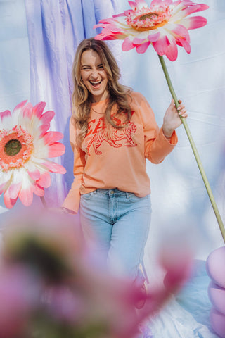 Tiger Longsleeve - Peach