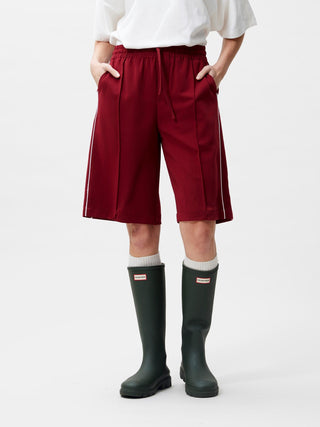 Tracksuit Bermuda with Piping - Rhubarb