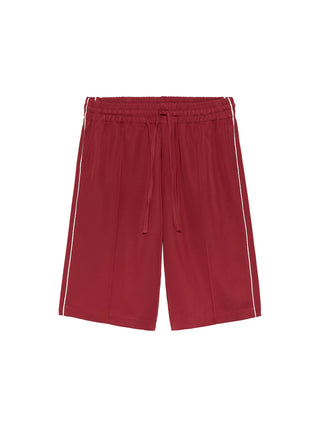 Tracksuit Bermuda with Piping - Rhubarb