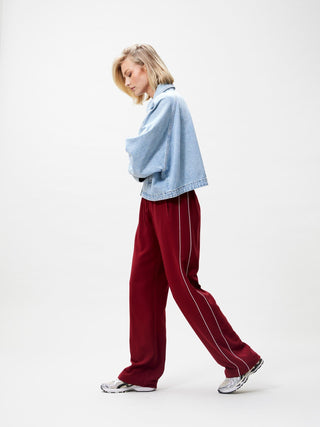 Tracksuit Trousers with Piping - Rhubarb