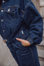 Tuck in Denim Jacket - Dark Blue