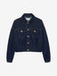 Tuck in Denim Jacket - Dark Blue