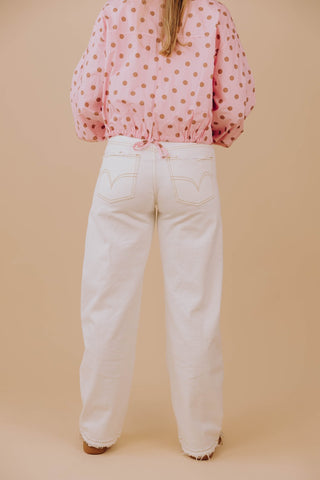 Vera Barrel Jeans - Off White