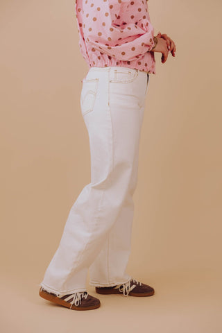 Vera Barrel Jeans - Off White