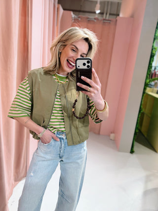 Victoria Gilet - Donkergroen