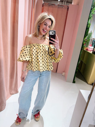 Vienne Dot Top - Geel