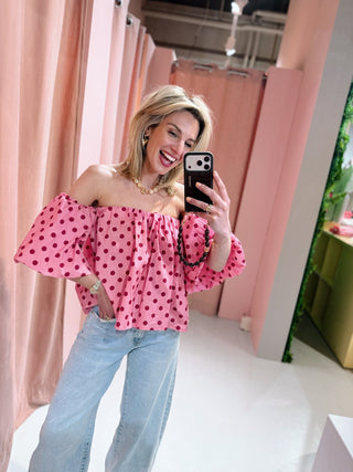 Vienne Dot Top - Roze