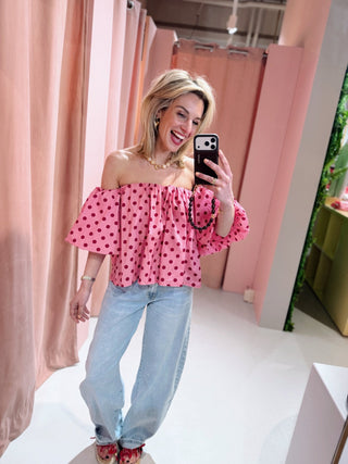 Vienne Dot Top - Roze