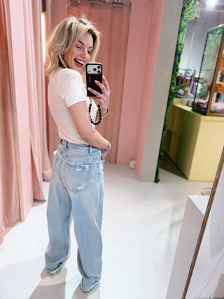 Vivian Barrel Jeans - Lichtblauw