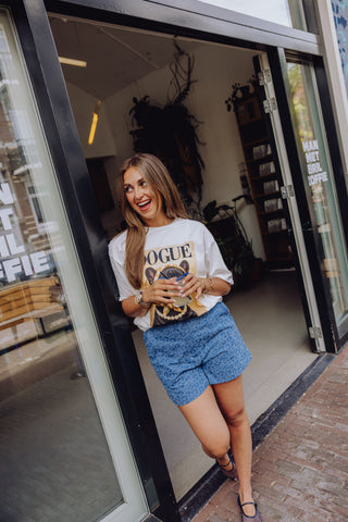 Leopard Short - Denim