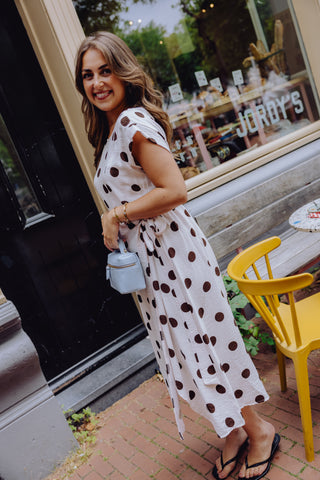 Livia Dot Dress - Wit