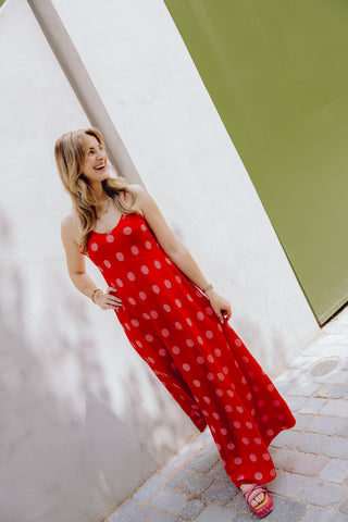 Lizzy Dot Dress - Rood