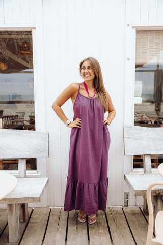 Jasmine Dress - Aubergine