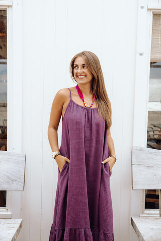 Jasmine Dress - Aubergine