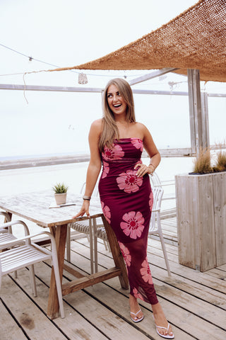Mandy Dress - Bordeaux