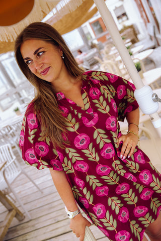 Marie Dress - Bordeaux