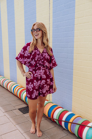 Noor Playsuit - Bordeaux