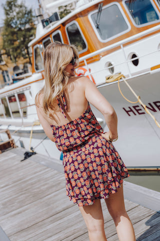 Imaya Dress - Paars/Oranje