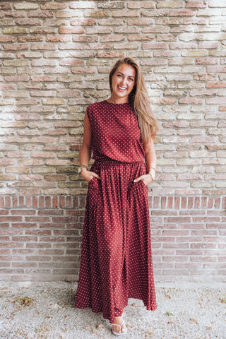 Kirsten Dot Set - Bordeaux