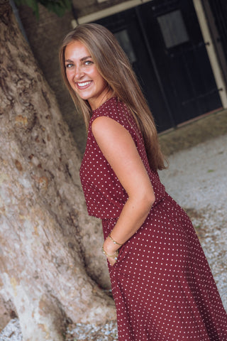Kirsten Dot Set - Bordeaux