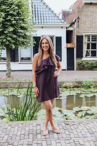 Sara Dress - Aubergine