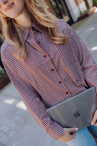 Willow Blouse - Bordeaux