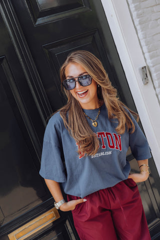Boston Tee - Navy