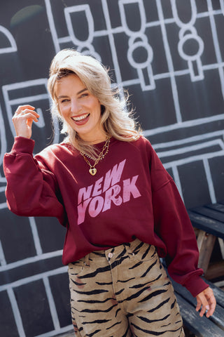 New York Sweater - Bordeaux