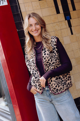 Camila Teddy Gilet - Bordeaux