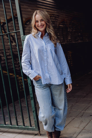 Cato Blouse - Lichtblauw